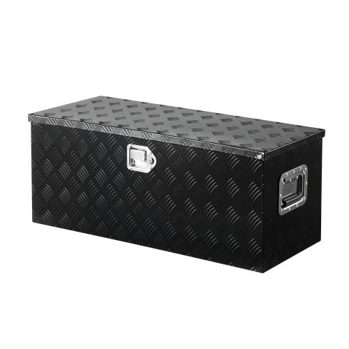 Robuster Aluminium-Werkzeugkasten für die Ladefläche, schwarz, 89 x 33 x 33 cm