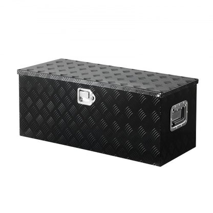 Robuster Aluminium-Werkzeugkasten für die Ladefläche, schwarz, 89 x 33 x 33 cm