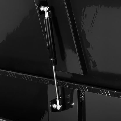 Robuster Aluminium-Werkzeugkasten für die Ladefläche, schwarz, 89 x 33 x 33 cm