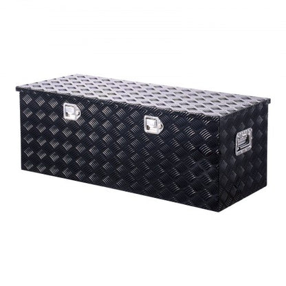 112 cm x 43 cm x 43 cm Hochleistungs-Werkzeugkasten aus Aluminium für die Ladefläche, schwarz