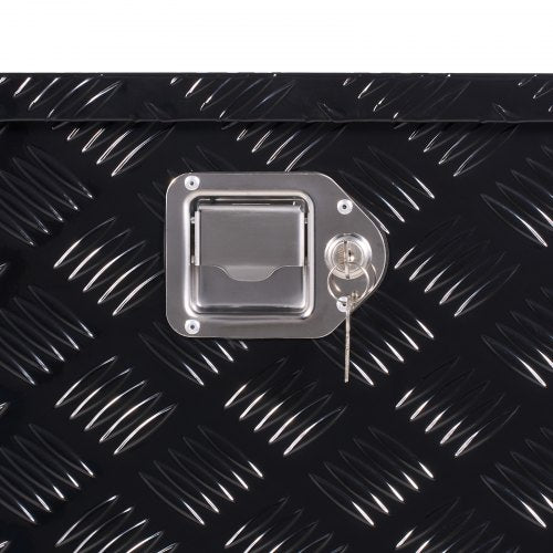 112 cm x 43 cm x 43 cm Hochleistungs-Werkzeugkasten aus Aluminium für die Ladefläche, schwarz