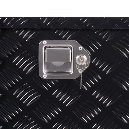 112 cm x 43 cm x 43 cm Hochleistungs-Werkzeugkasten aus Aluminium für die Ladefläche, schwarz