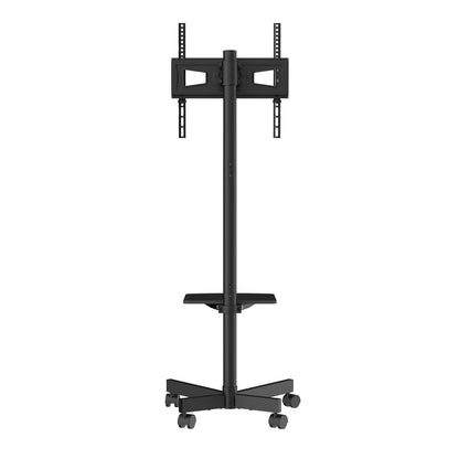 Mobiler TV-Ständer, Mobiler TV-Wagen für 23 bis 60 Zoll Fernseher, Höhenverstellbarer Tragbarer TV-Ständer Mit Rädern, Mit Einer Ablage Für Audiovisuelle Geräte, Rollende TV-Bank Mit Halterung Für Schlafzimmer, Wohnzimmer