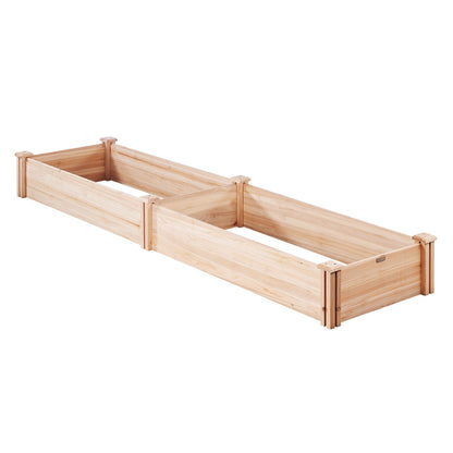 Raised Garden Bed, 7.9 x 2 x 0.8 ft Wooden Planter Boxes, Outdoor Planter Boxes with Open Base, for Growing Flowers/Vegetables/Herbs in Backyard/Garden/Patio/Balcony, Burlywood