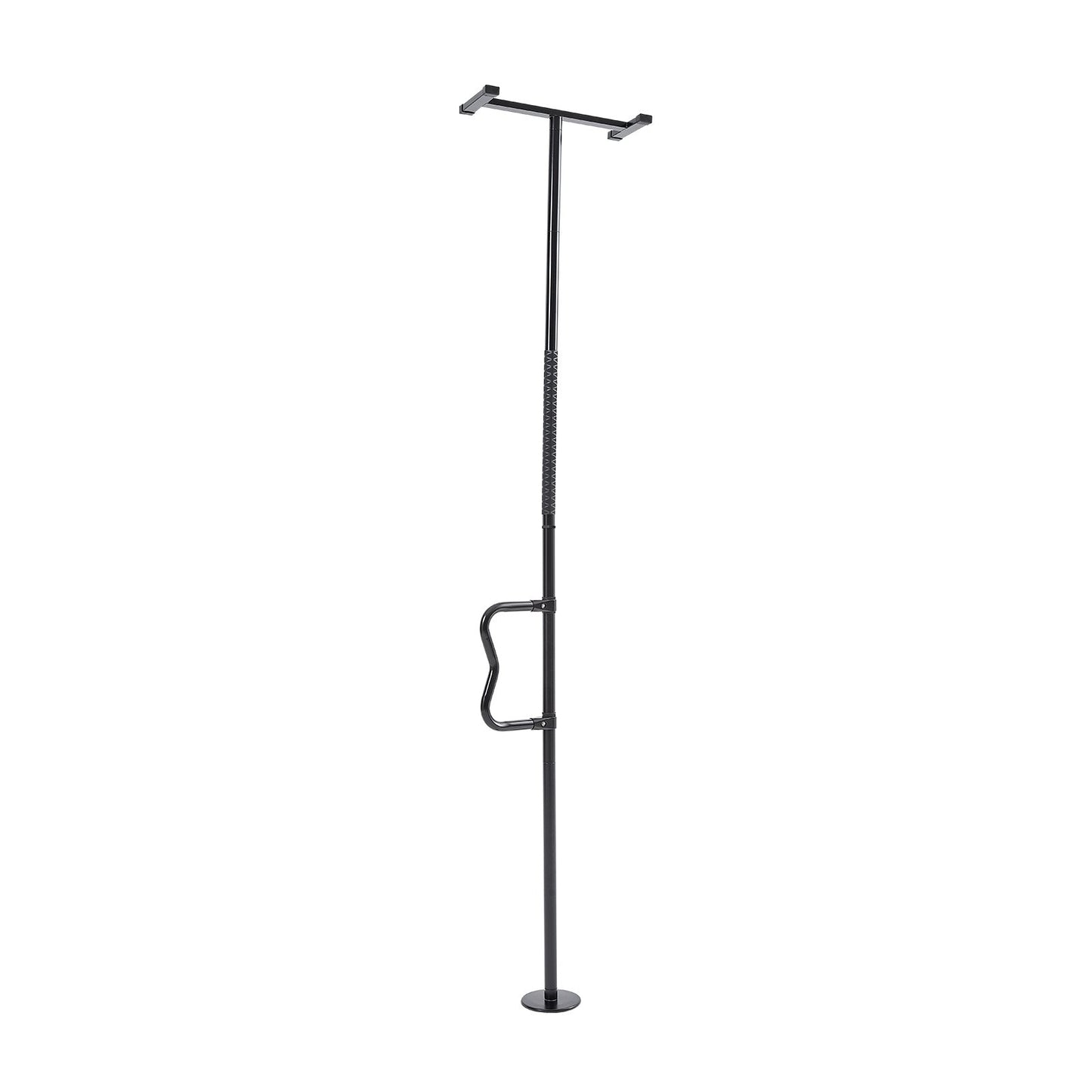 Golv-till-tak överföringsstång 300 pund Kapacitet för 7-10 fot tak svart