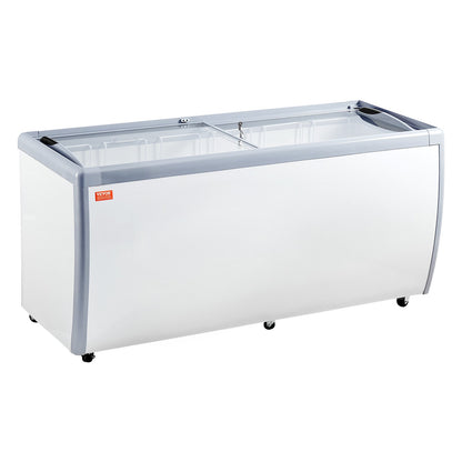 567 L kommerzielle Glasvitrine für Eiscreme-Gefrierschrank