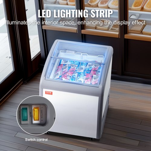 154 L kommerzieller Eiscreme-Ausstellungs-Gelato-Tauchgefrierschrank | EU