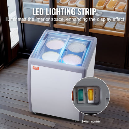 158 L kommerzieller Eiscreme-Display-Gelato-Tauchgefrierschrank