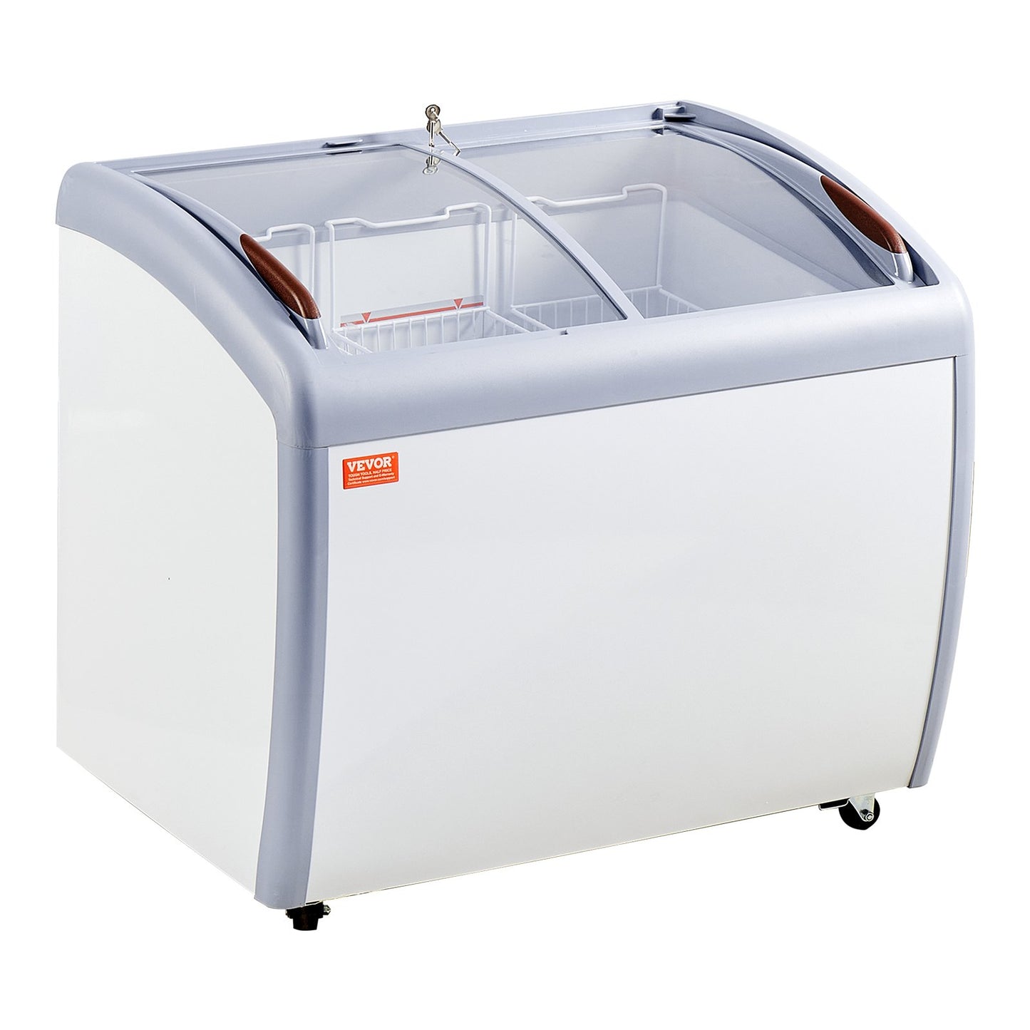 264 L kommerzielle Glasvitrine für Eiscreme-Gefrierschrank