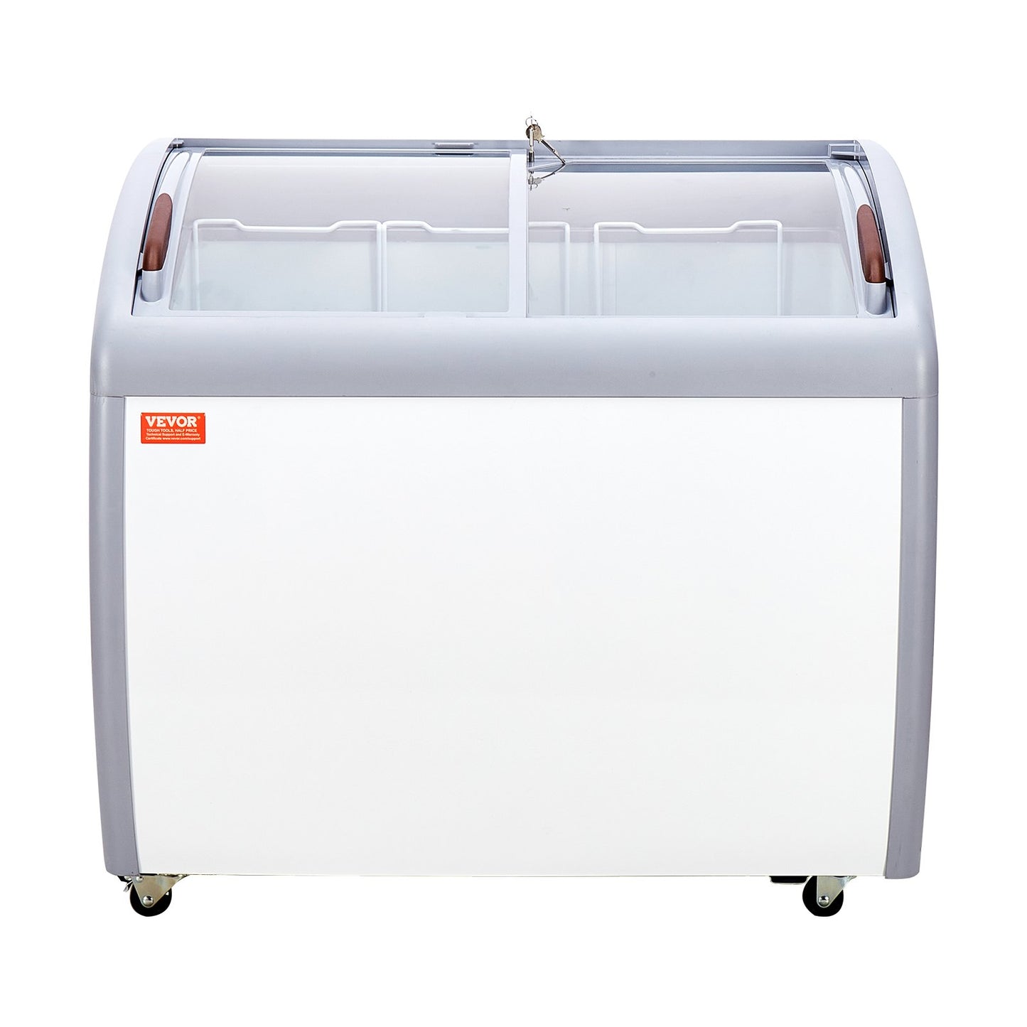 264 L kommerzielle Glasvitrine für Eiscreme-Gefrierschrank