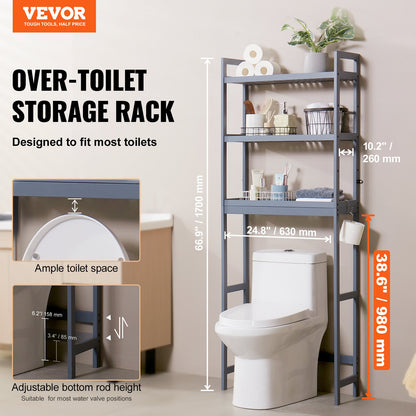 Über der Toilette Aufbewahrung 3-Tier Badezimmer Regal Rack Space Saver Organizer