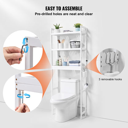 Über der Toilette Aufbewahrung 3-Tier Badezimmer Regal Rack Space Saver Organizer