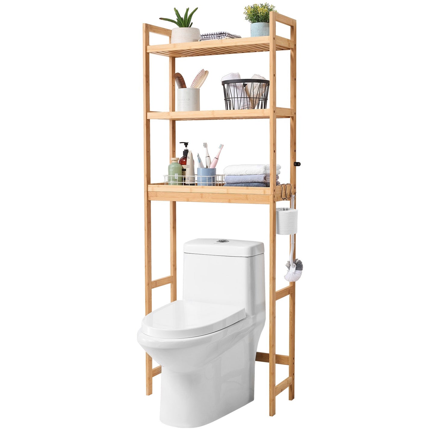 Over the Toilet Storage 3-Tier Bathroom Shelf Rack Space Saver Organizer