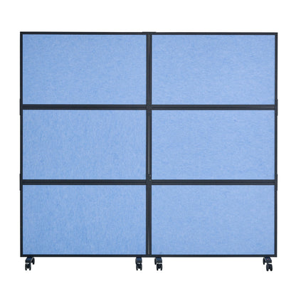 Acoustic Room Divider Partition Panel Privacy Screen 2 Pack Indigo Blue