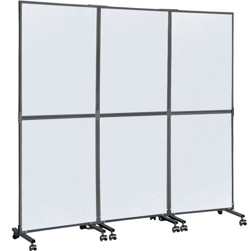 Acoustic Room Divider 72\" x 66\" Office Partition Panel 3 Pack Office Divider Wall Cool Gray Office Dividers Partition Wall Polyester & 45 Steel Cubicle Wall Reduce Noise and Visual Distraction