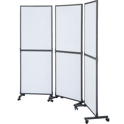 Acoustic Room Divider 72\" x 66\" Office Partition Panel 3 Pack Office Divider Wall Cool Gray Office Dividers Partition Wall Polyester & 45 Steel Cubicle Wall Reduce Noise and Visual Distraction