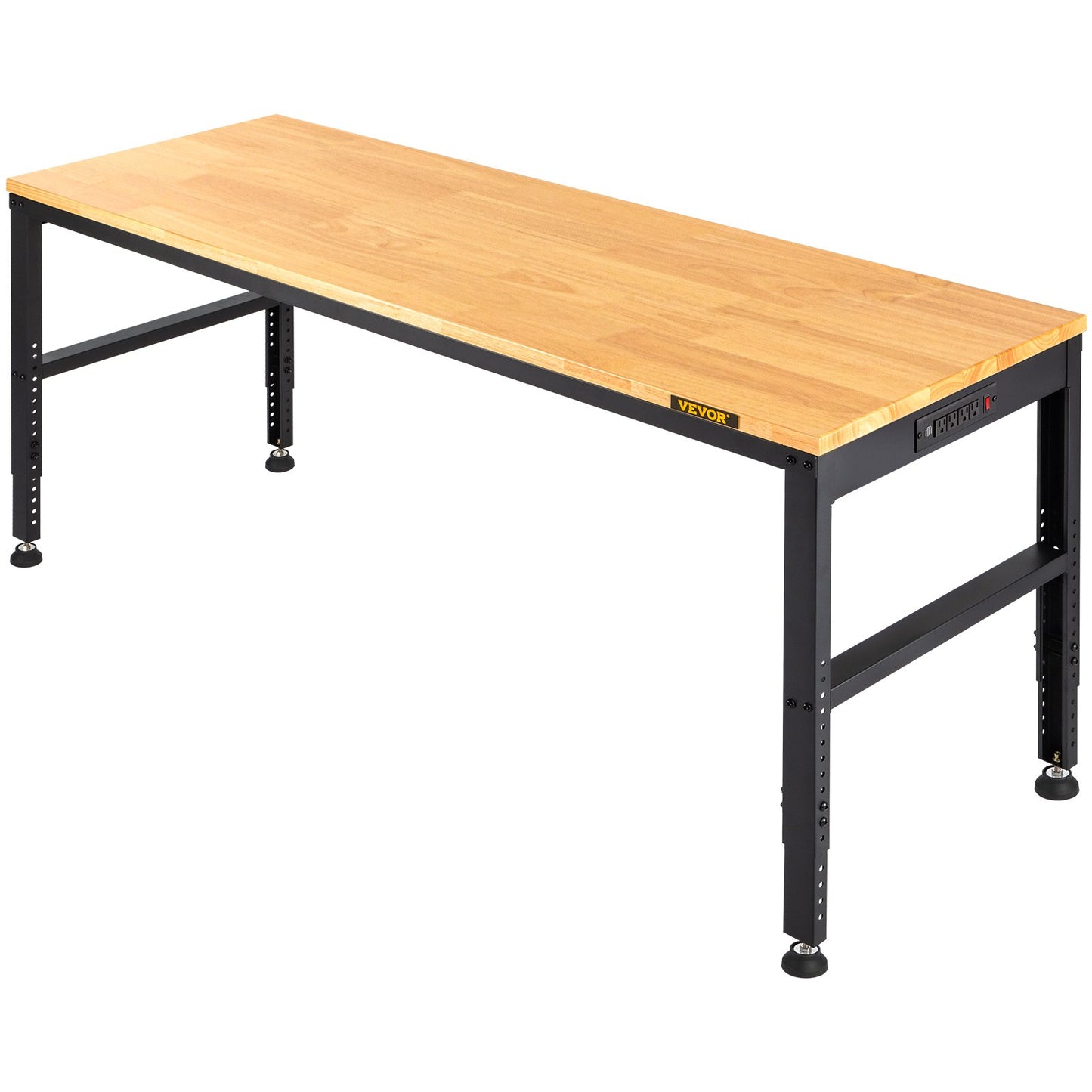 Adjustable Height Workbench 48"L x 20"W Workbench Table with Power Outlet