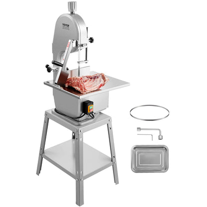 1800W Commercial Electric Meat Band Saw Stainless Steel Bone Saw Machine