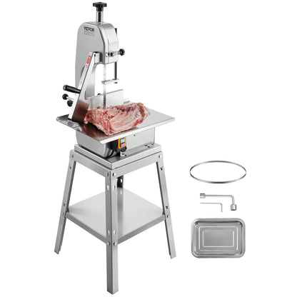 850W Commercial Electric Meat Band Saw Stainless Steel Bone Saw Machine