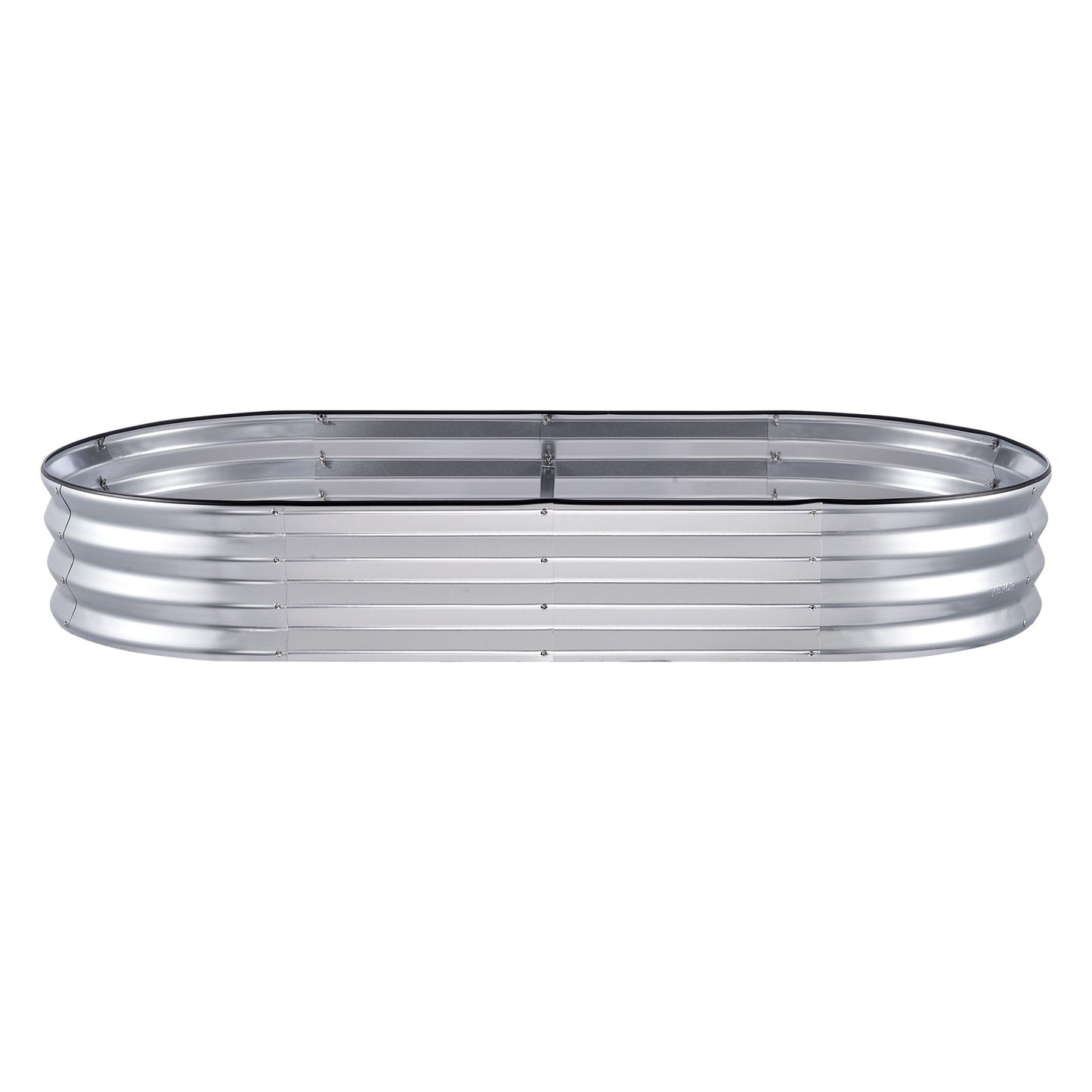 Hochbeet, 181,3 x 92,5 x 27,9 cm, Pflanzkasten aus verzinktem Metall, Pflanzkästen für den Außenbereich mit offenem Boden, für den Anbau von Blumen/Gemüse/Kräutern im Hinterhof/Garten/auf der Terrasse/auf dem Balkon, Silber