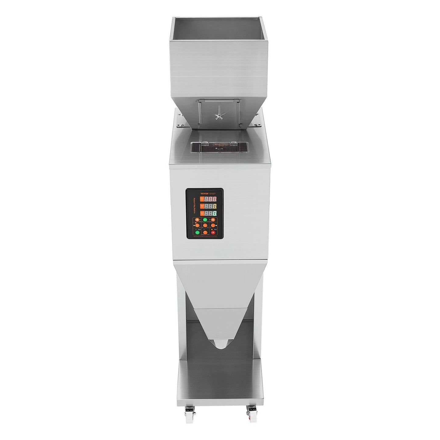 Partikelfüllmaschine, 0,022-2,2 lbs/10-1000 g, Automatische Abfüllmaschine mit Fußpedal, Edelstahl-Wiegefüllmaschine, Wiegefüller für Bohnen, Samen, Tee, Granulatverpackung