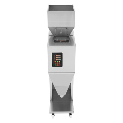 Partikelfüllmaschine, 0,022-2,2 lbs/10-1000 g, Automatische Abfüllmaschine mit Fußpedal, Edelstahl-Wiegefüllmaschine, Wiegefüller für Bohnen, Samen, Tee, Granulatverpackung