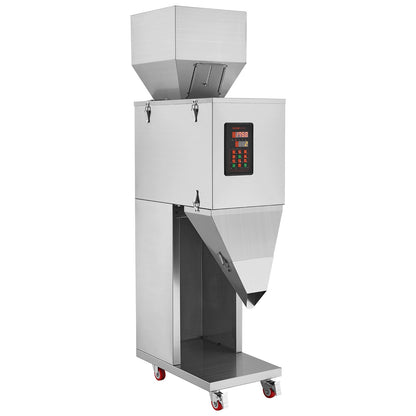 Partikelfüllmaschine, 0,044-6,6 lbs/20-3000 g, Automatische Abfüllmaschine mit Fußpedal, Edelstahl-Wiegefüllmaschine, Wiegefüller für Bohnen, Samen, Tee, Granulatverpackung