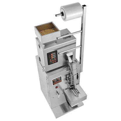 Automatic Particle Packing Machine, 0.002-0.22lbs/1-100g, Multi-function Pouch Powder Bag Weighing Filling Packing Machine, Powder Filling Machine for Tea Seeds Grain Flour Beans Glitter