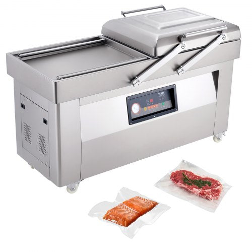 Chamber Vacuum Sealer, 1200W Sealing Power, Vacuum Packing Machine for Wet Foods, Meats, Marinades and More, Compact Size with 23.6 in Sealing Length, Applied in Home Kitchen and Commercial Use