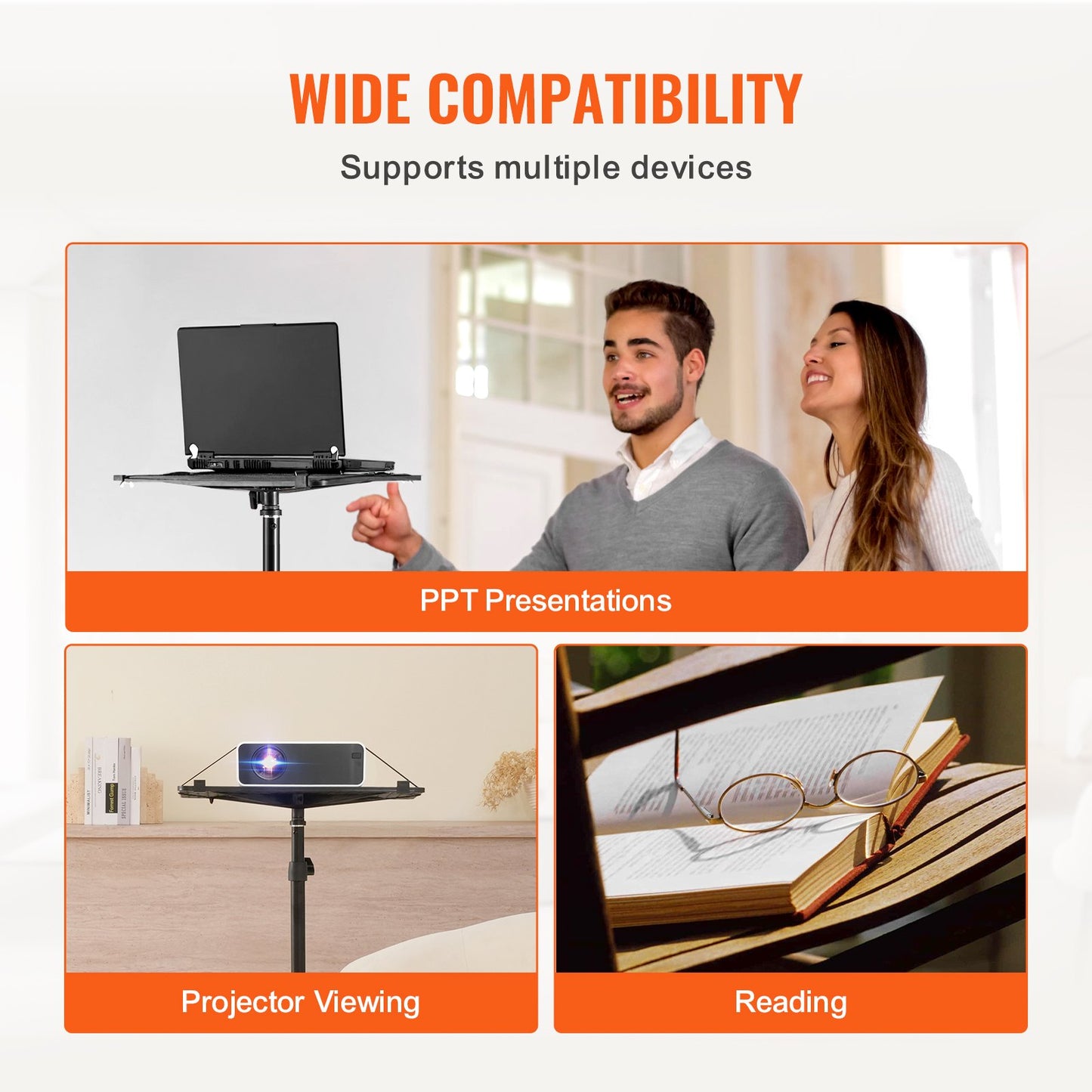 Projector stand Projector floor stand Adjustable height from 30.3 to 63.4
