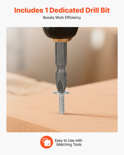 Screws, #8 x 3/4 inch Length Self Drilling Drywall to Wood Screw, All Purpose High-Hardness Stainless Steel Wall Anchors with a Phillips Drill Bit, Cross Slot for Home Renovation(300 per Box)