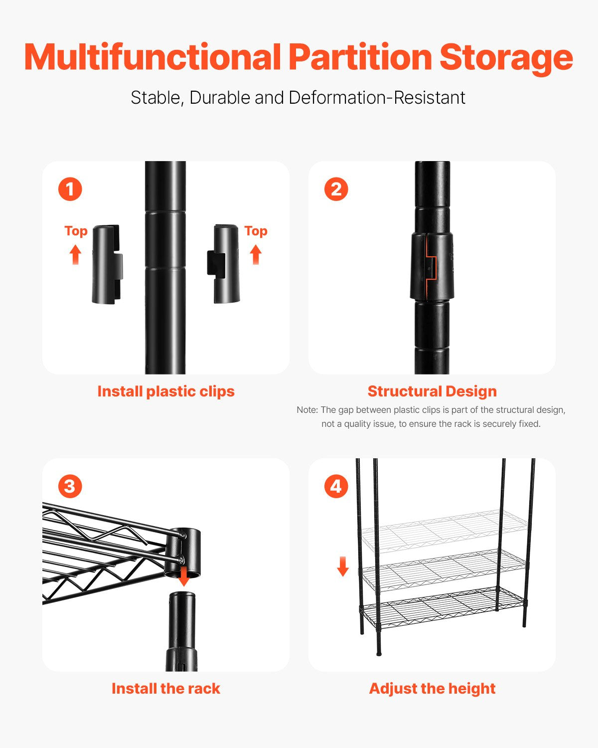 Over Washer and Dryer Storage Shelves, 4 Tiers Laundry Room Drying Rack with Hanger Rod and Hooks, Two Rows Adjustable Washer Shelves Space Saver, for Laundry Room Storage & Organization, Black