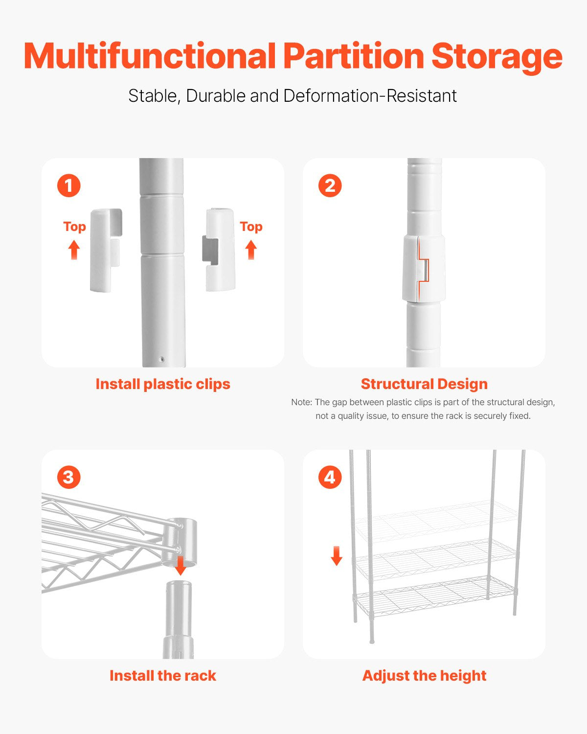 Over Washer and Dryer Storage Shelves, 4 Tiers Laundry Room Drying Rack with Hanger Rod and Hooks, Two Rows Adjustable Washer Shelves Space Saver, for Laundry Room Storage & Organization, White