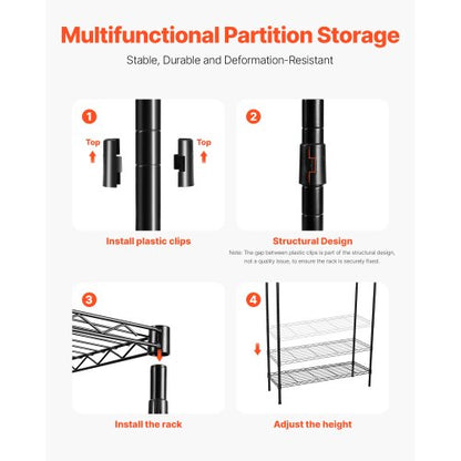 Ablageregal über Waschmaschine und Trockner, zweireihig, 5-stufiges Waschbecken, Schwarz | EU