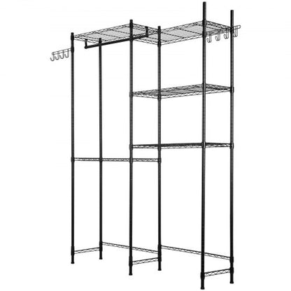 Ablageregal über Waschmaschine und Trockner, zweireihig, 5-stufiges Waschbecken, Schwarz | EU