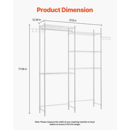 Over Tvättmaskin och torktumlare Förvaringshylla Två rader 5 våningar Tvättställ Vit |  EU