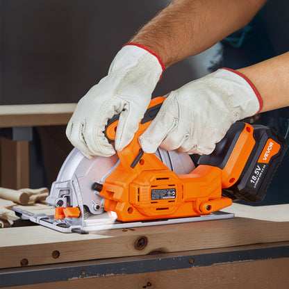 Cordless Circular Saw, 7-1/4 inch Blade, 5000 RPM Speed, 0-45 Degree Bevel Capability, Brushless Motor, LED Light, Electric Circular Saw Kit with Battery and Charger Included, for Wood Cutting