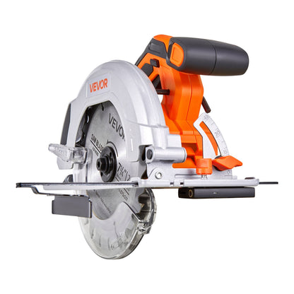 Cordless Circular Saw, 7-1/4 inch Blade, 5000 RPM Speed, 0-45 Degree Bevel Capability, Brushless Motor, LED Light, Electric Circular Saw Kit with Battery and Charger Included, for Wood Cutting