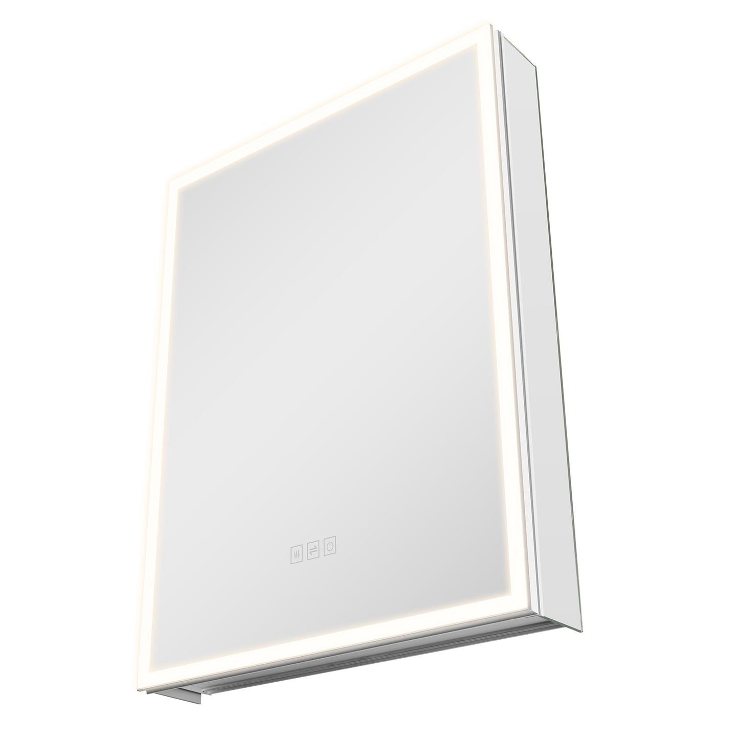 Lighted Medicine Cabinet with Mirror, 24 x 32 in Recessed or Wall Mount, 3 Color Dimmable LED Bathroom Medicine Cabinet with Magnifying Mirror, Adjustable Shelve Storage, Memory Defog Function