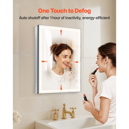 Medikamentenschrank mit Spiegel und Beleuchtung 50 x 70 cm, Wandeinbau