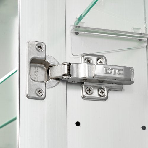 Beleuchteter Medizinschrank mit HD-Spiegel 65 x 65 cm. Einbau- oder Wandmontage.