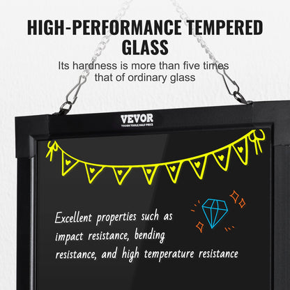LED-Nachrichtenschreibtafel, 16 x 12 Zoll, beleuchtet, löschbar, beleuchtete Tafel