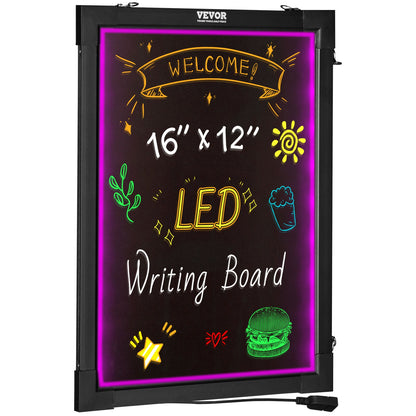 LED-Nachrichtenschreibtafel, 16 x 12 Zoll, beleuchtet, löschbar, beleuchtete Tafel