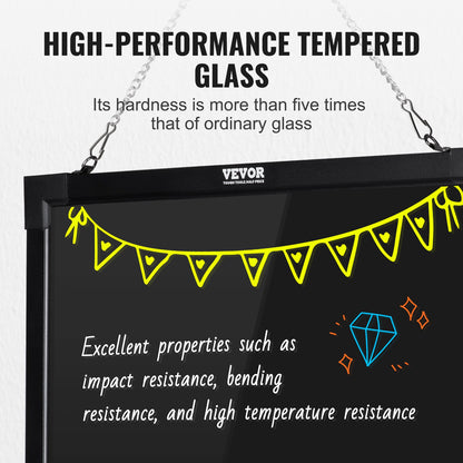 LED-Pinnwand, Leuchttafel, beleuchtet, löschbar, 405 x 605 mm
