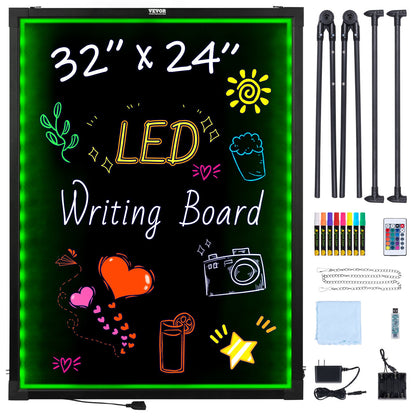 LED-Nachrichtenschreibtafel, 81,3 x 61 cm, beleuchtet, löschbar, beleuchtete Tafel