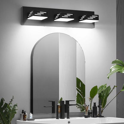 3-Light LED Modern Vanity Light Fixtures, 19.69-Inch, Black Finish Bathroom Wall Lighting Fixture Over Mirror, with IP44 Waterproof, for Bathroom, Living Room, Bedroom, Hallway, Cool White 6000K