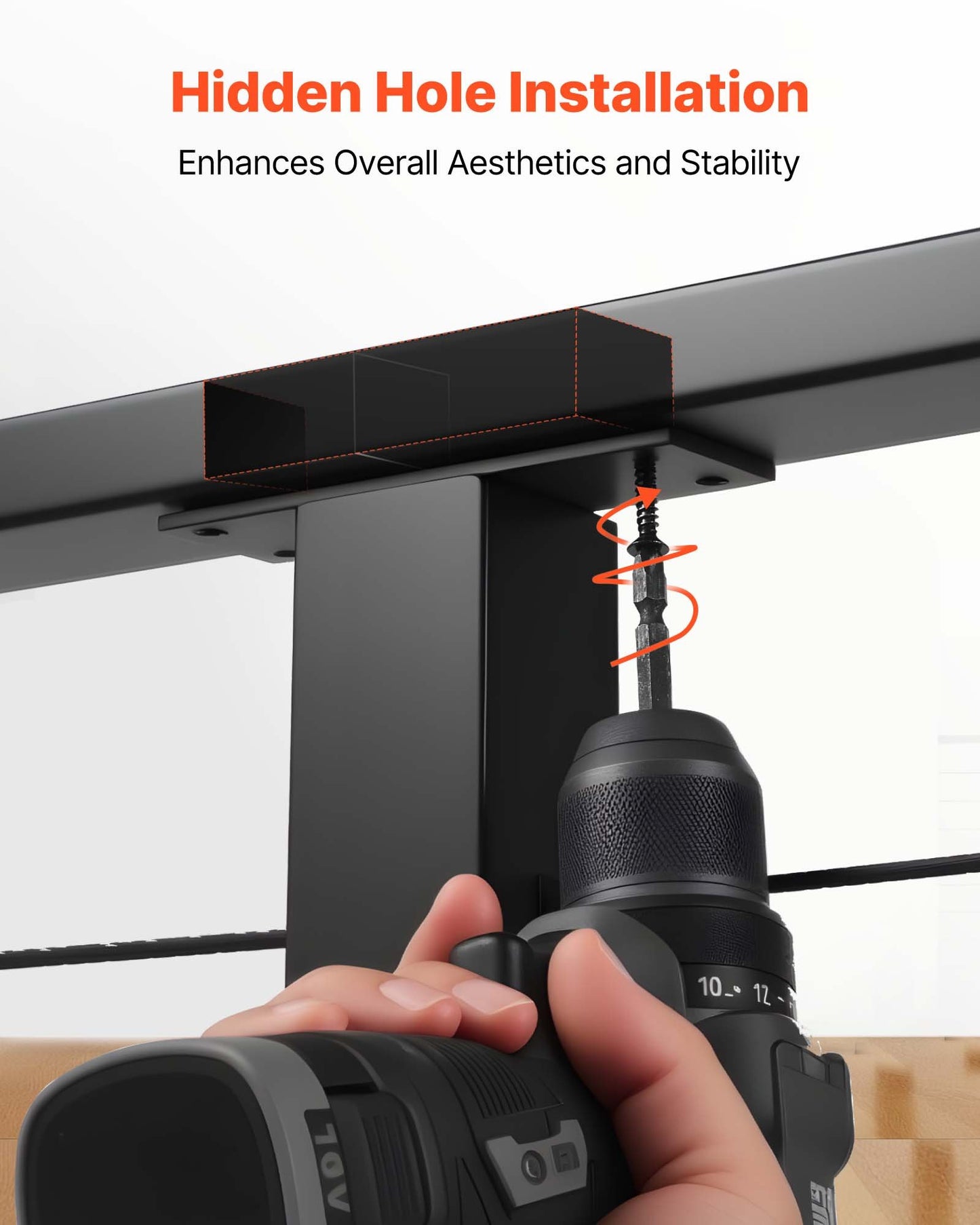 2 Pack Handrail Connectors, Flat Extension Stair Railing Accessories, POM Hand Rail Connector Fittings for Rectangular Cable Railing, Deck Cable Rail System Outdoor, Matte Black, HT-04