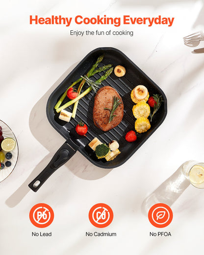 17 Piece Pots and Pans Set, Granite Nonstick Detachable Handle Cookware, Space Saving Induction Cookwares, Kitchen RV Cooking Sets with Frying, Sauce, Saute, Tempered Glass Lid, Oven Safe, Black