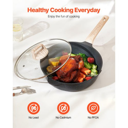 19-teiliges Topf- und Pfannenset Granite Antihaftbeschichtung Schwarz | EU