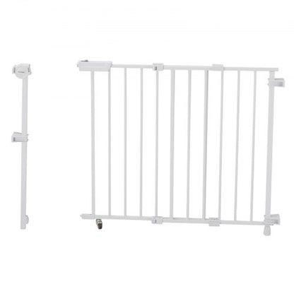 Babygitter 69-102 cm verstellbare Breite 68 cm hoch Hundegitter weiß | EU